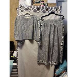 Omika Reece Crop Sweatpants & Lydia Sweatshirt Set Blakely Sesame Size Large